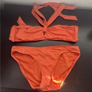 DKNY Swim orange 2 Piece Bikini Swimsuit Women’s Size M Donna Karen
